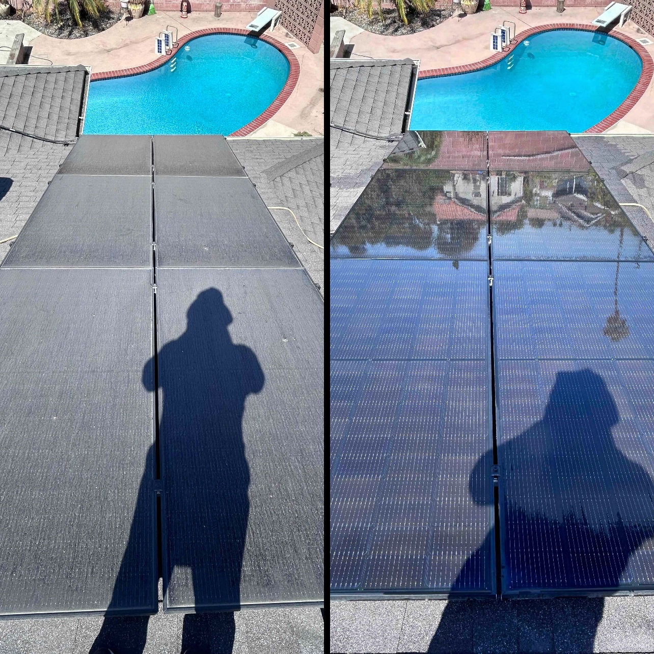 Residential solar panels cleaned by MAVS Pressure Wash